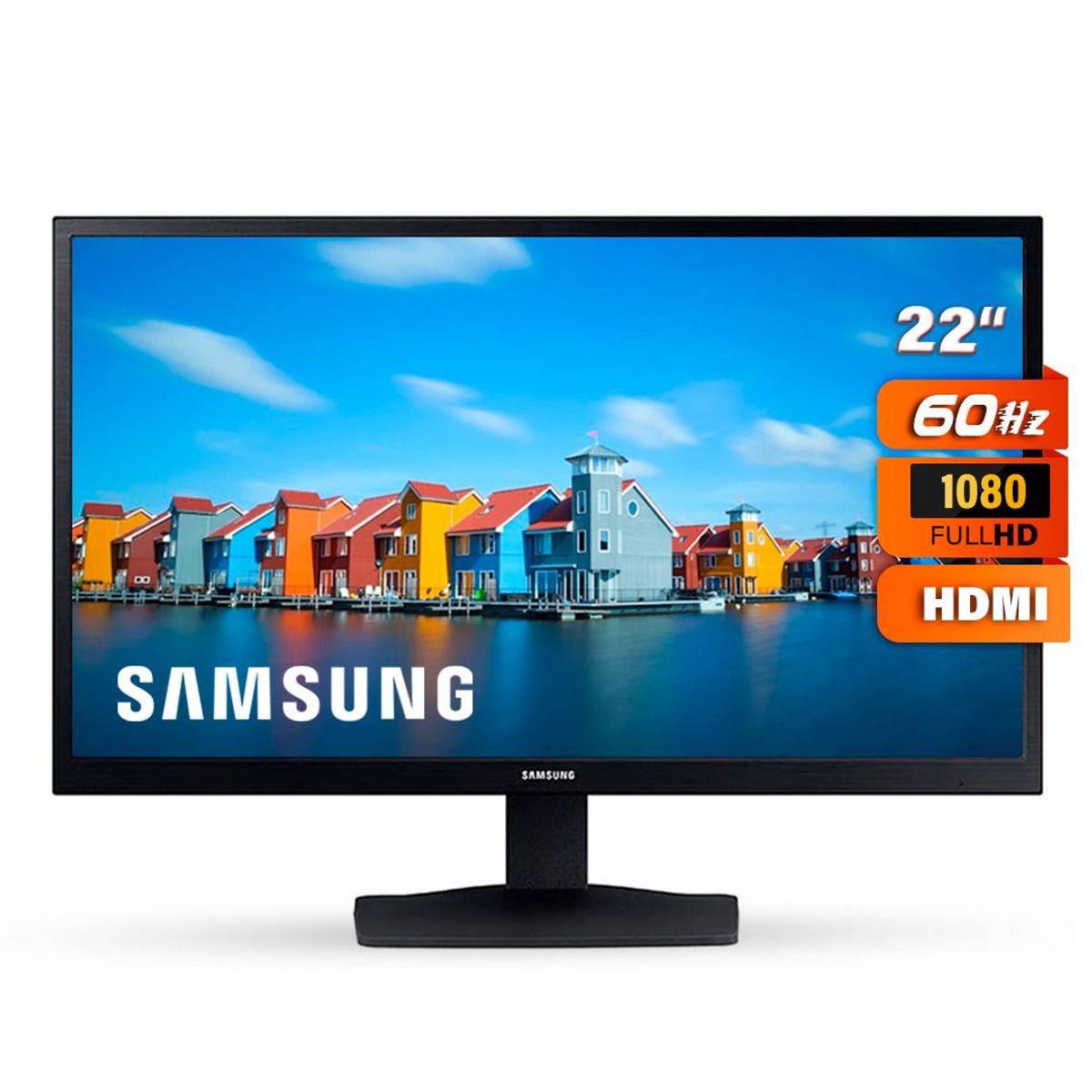 SAMSUNG - Monitor Samsung 22" Full HD 1080 HDMI VGA - LS22A33ANHLXPE