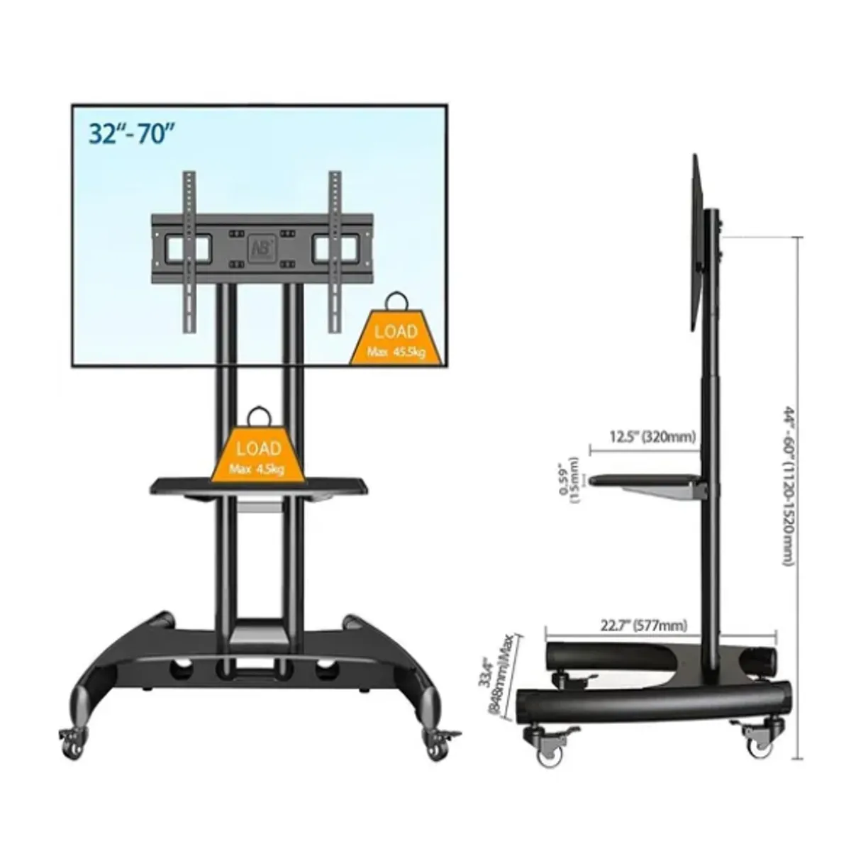 NB NORTH BAYOU - RACK AVA1500  Soporte Móvil para TV de 32” a 70”