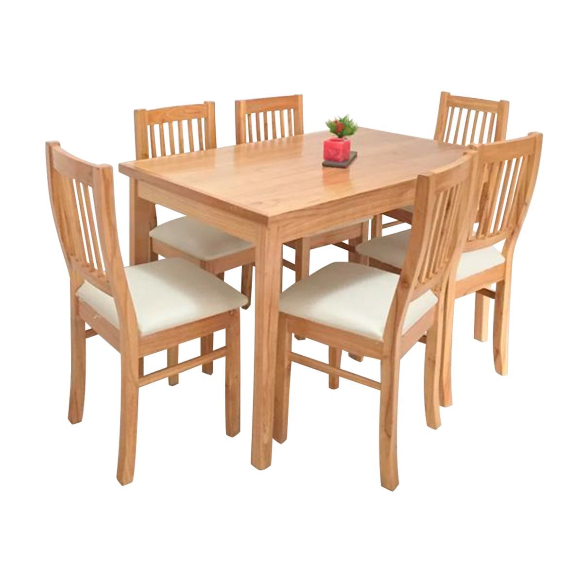 HOME PREMIUM - Juego de Comedor 6 Sillas Vilma Marfil.