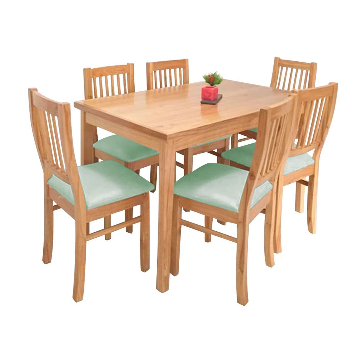 HOME PREMIUM - Juego de Comedor 6 Sillas Vilma Verde.