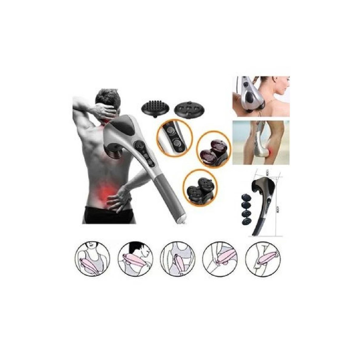 GENERICO - Masajeador Profesional Corporal Eléctrico con Infrarrojo calefactor