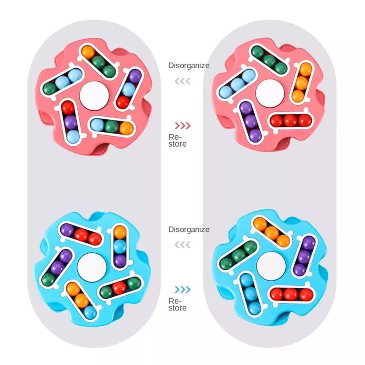 GENERICO - Juguete giratorio mágico 3 en 1 - Rosado