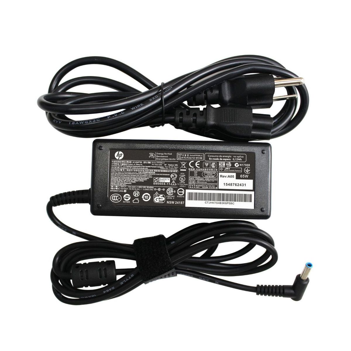 HP - Cargador HP 19.5v 3.33a 65w  Punta Celeste Original