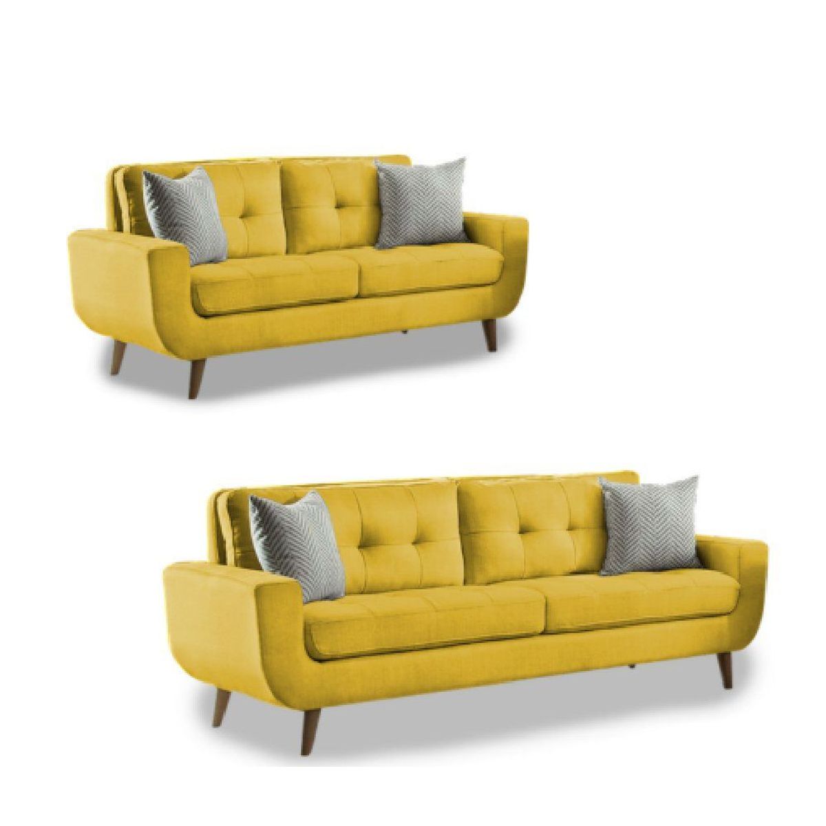 FABIANI HOME - Juego De Sala Mango 3-2  Cuerpos Amarillo