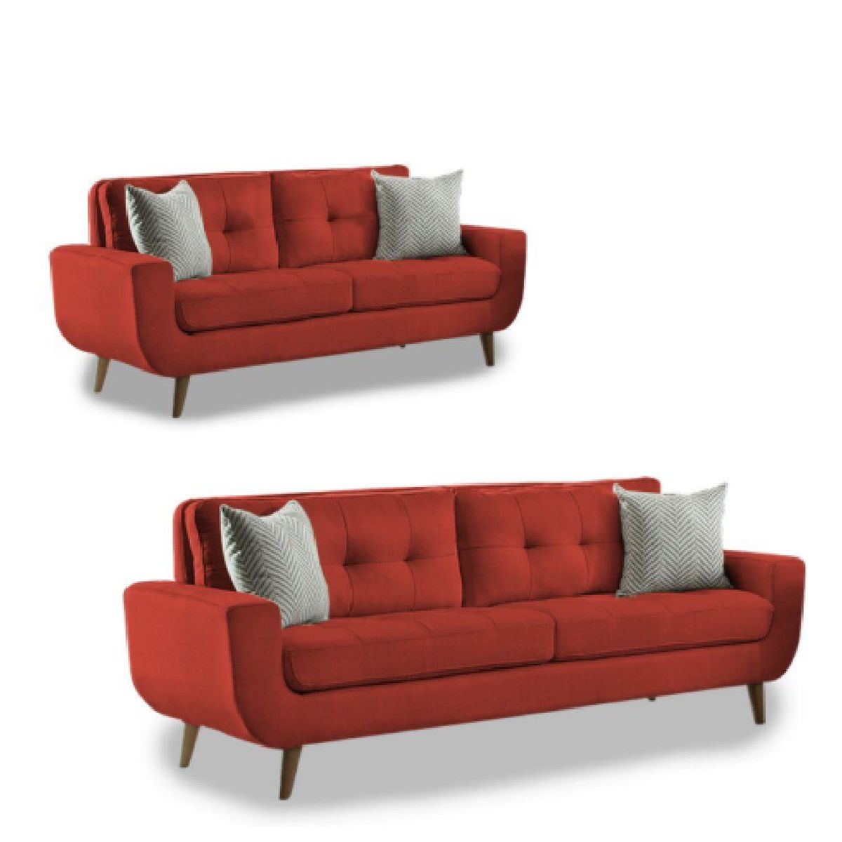 FABIANI HOME - Juego De Sala Mango 3-2  Cuerpos Rojo