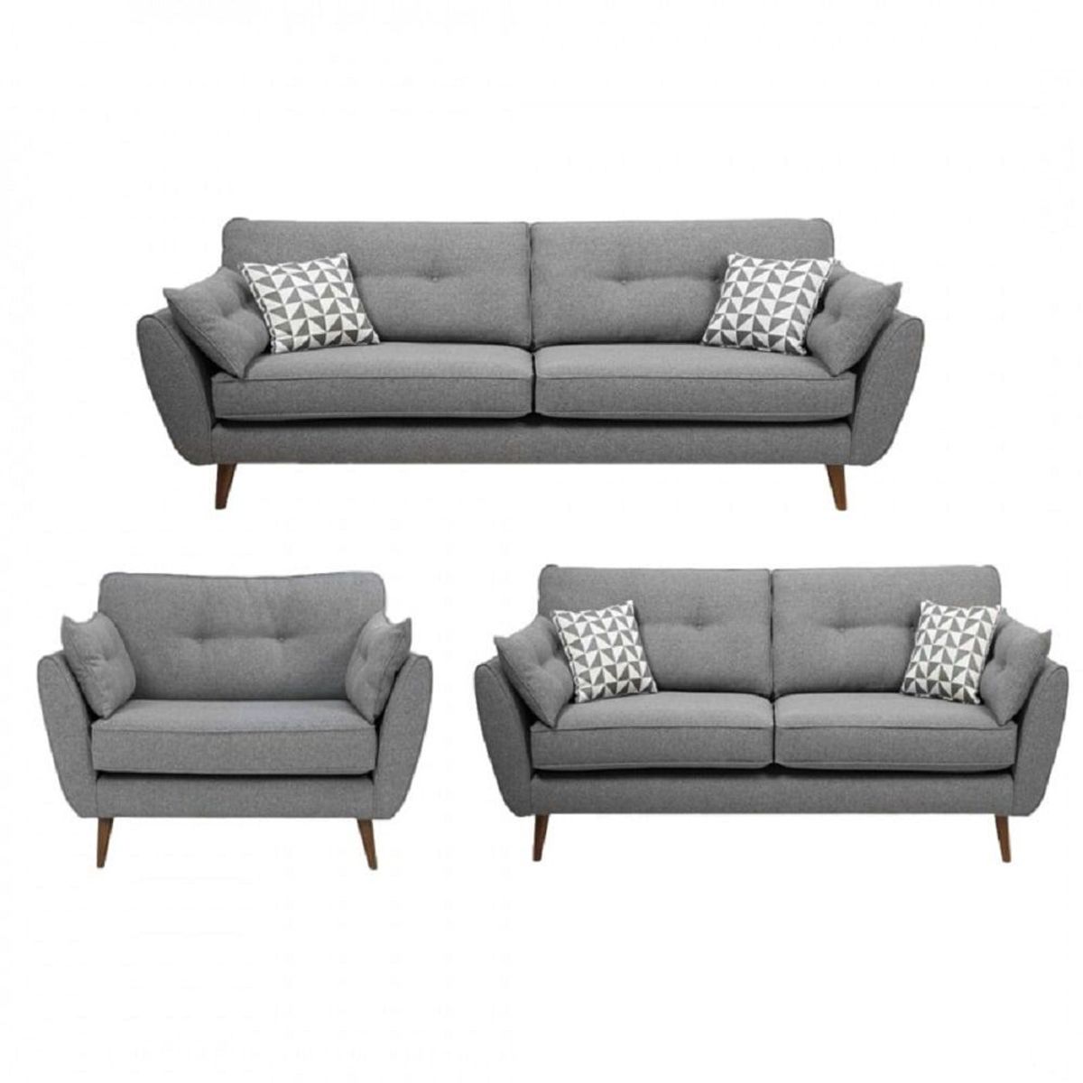 FABIANI HOME - Juego De Sala Naelah 3-2-1  Cuerpos Plomo