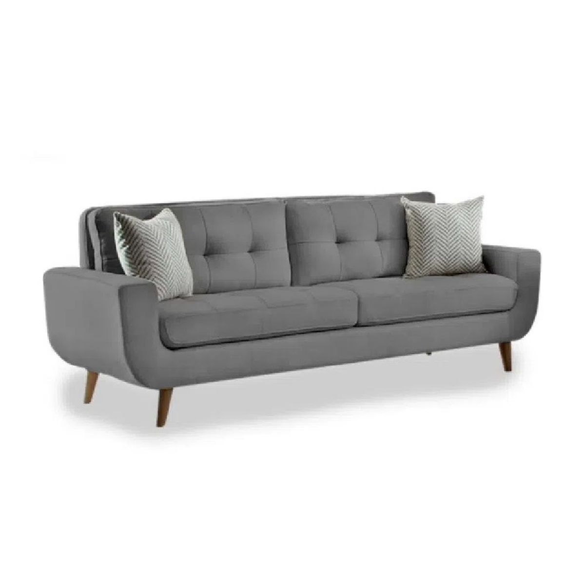 FABIANI HOME - Sofa Mango 3 Cuerpos Gris Oscuro