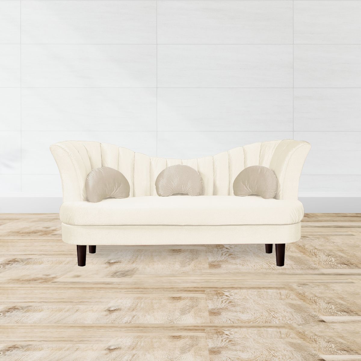 HOME PREMIUM - Sofá 3 cuerpos Armani  Champaña.