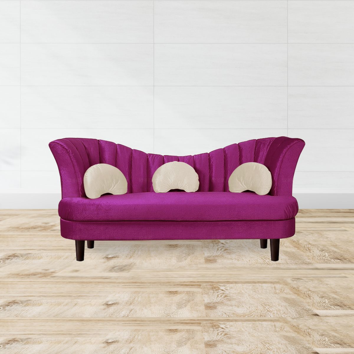 HOME PREMIUM - Sofá 3 cuerpos Armani Berenjena.