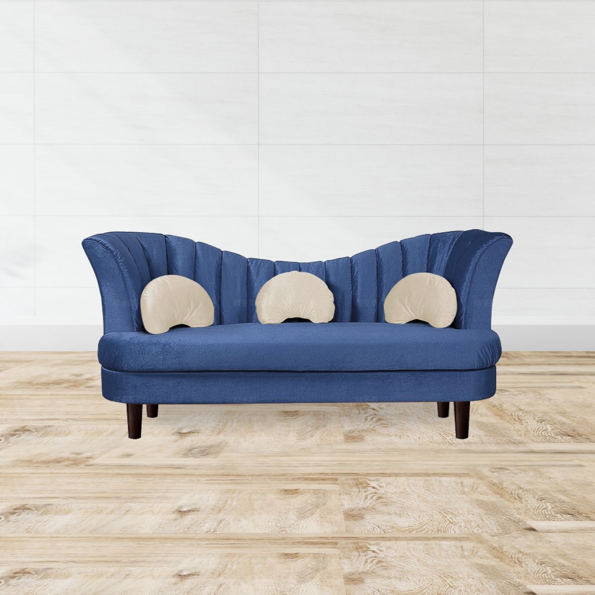 HOME PREMIUM - Sofá 3 cuerpos Armani  Azul Acero.