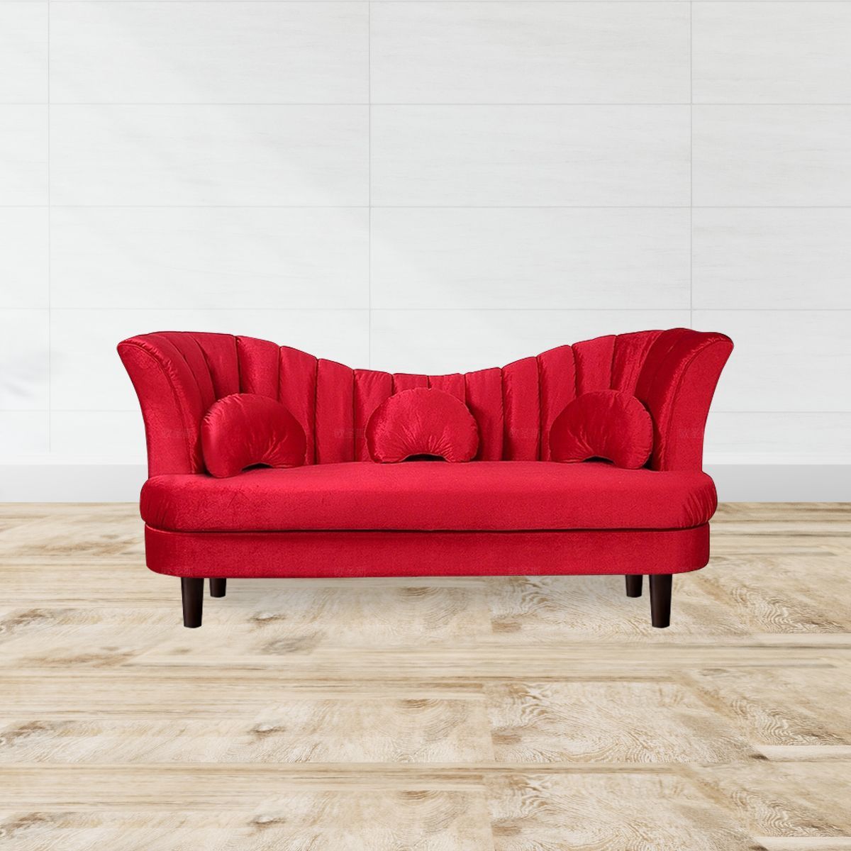 HOME PREMIUM - Sofá 3 cuerpos Armani Rojo Pasión.