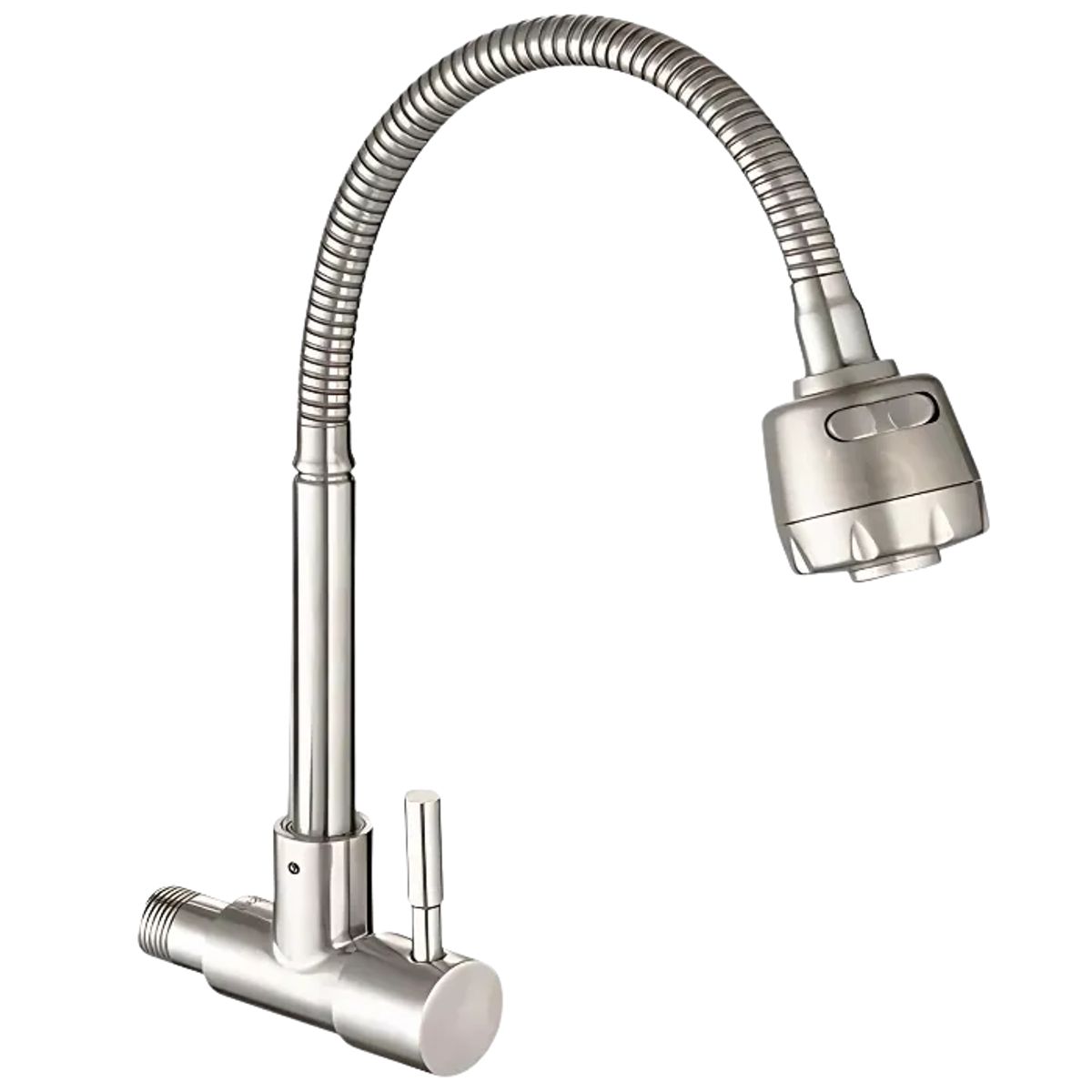 GENERICO - GRIFERIA PICO FLEXIBLE A LA PARED ACERO PESADO