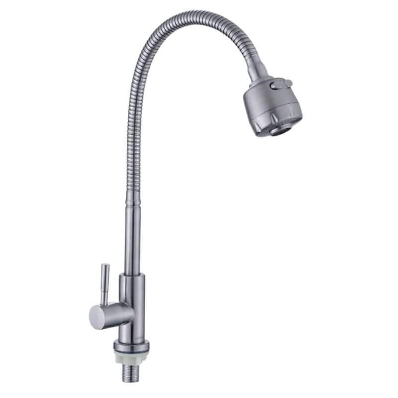 GENERICO - GRIFERIA PICO FLEXIBLE AL MUEBLE ACERO PESADO