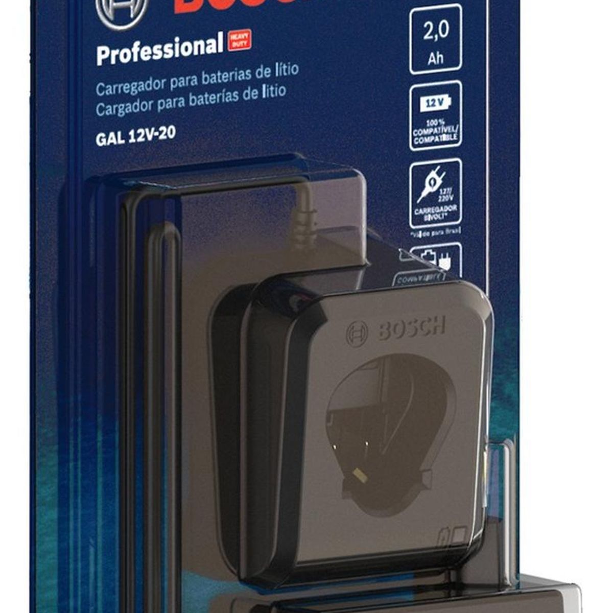 BOSCH - Cargador de Baterías Ion-Litio 12V Bivolt Blister Bosch GAL 12V-20