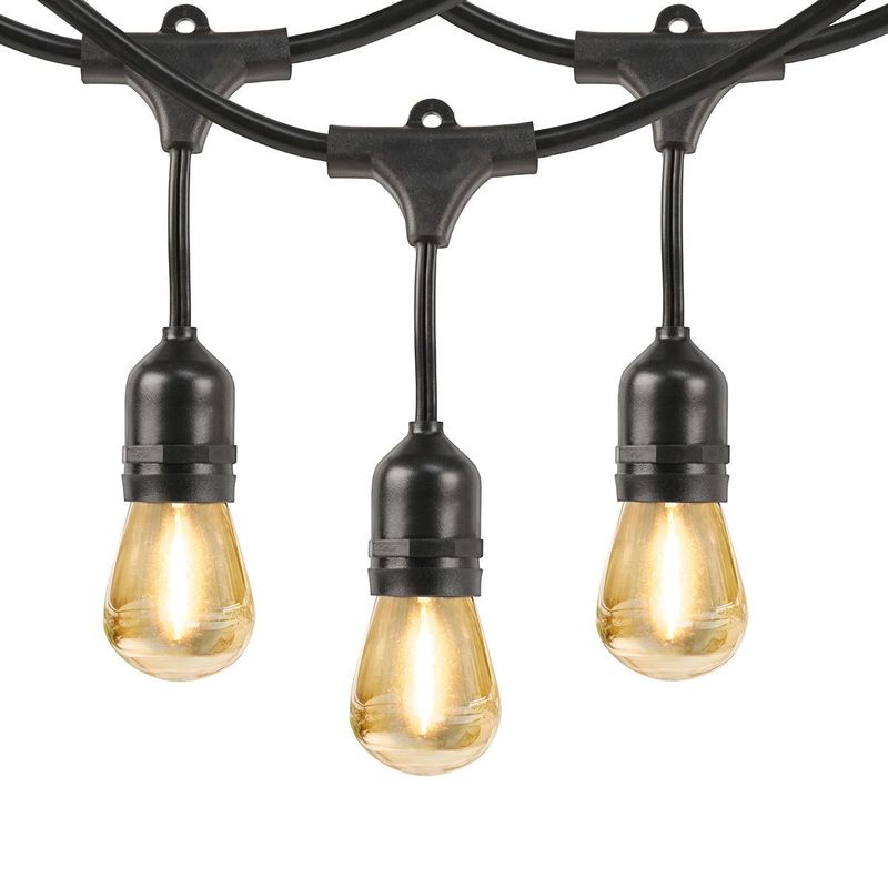 GENERICO - Luces Guirnalda Tendales Vulcanizado + 20 Focos Vintage enroscable