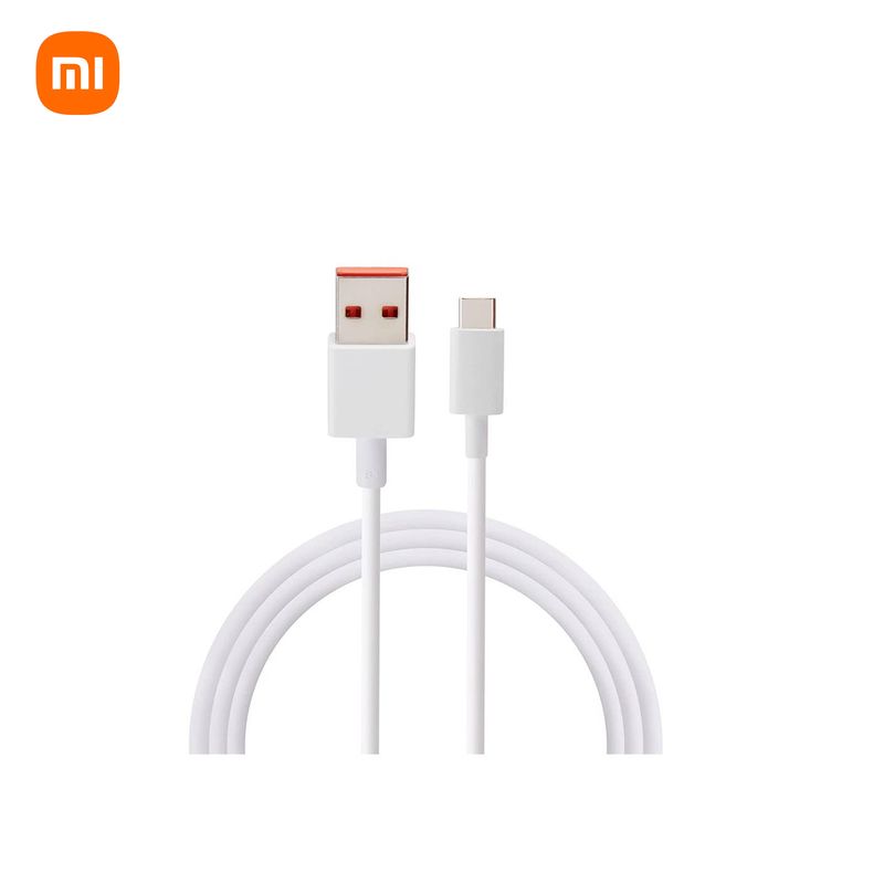 XIAOMI - Cable de carga Xiaomi 6A Blanco Type-A To Type-C