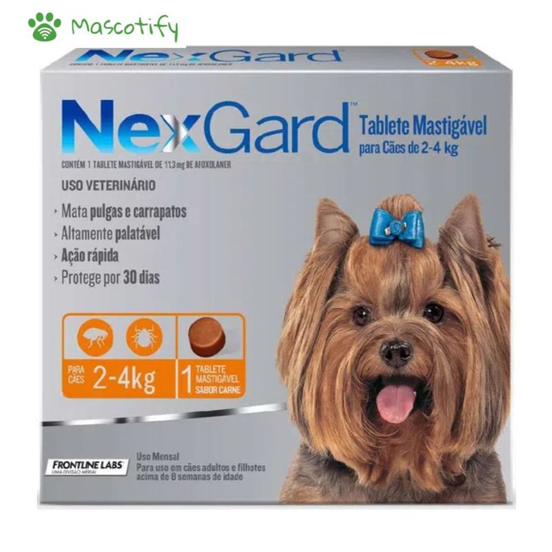 NEXGARD - Nexgard 11mg - Antipulgas para perros de 2kg a 4kg