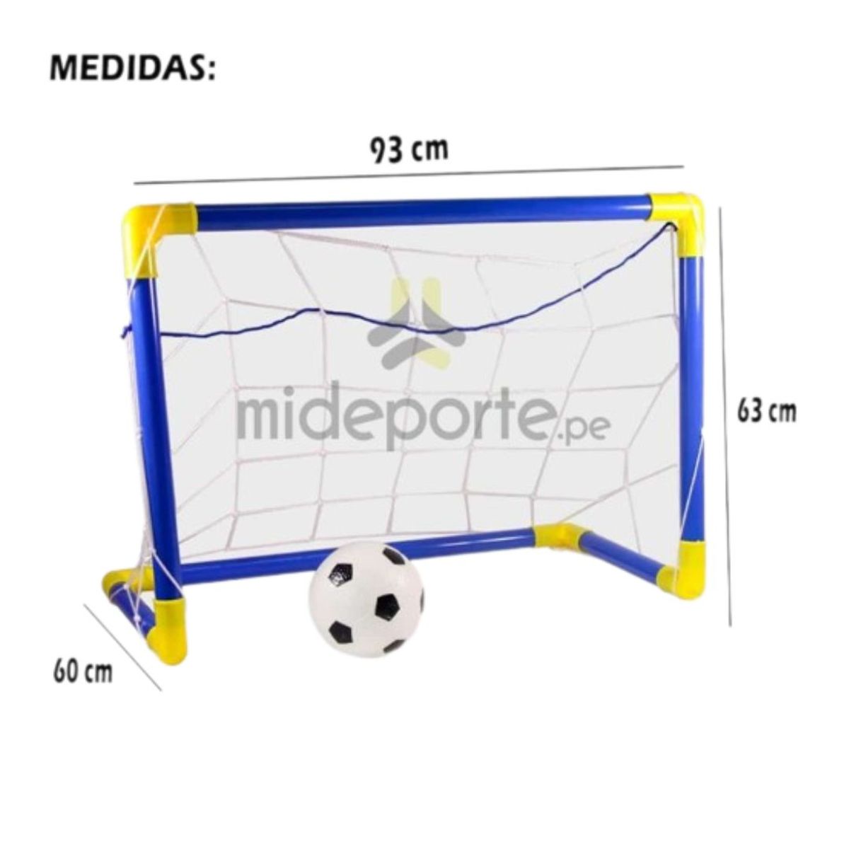 GENERICO - Arco De Futbol Para Niños Armable Resistente  Pelota