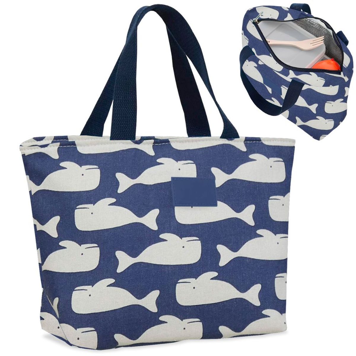 MINARI - Lonchera Térmica de Alimentos Bolso Impermeable Ballena 17L