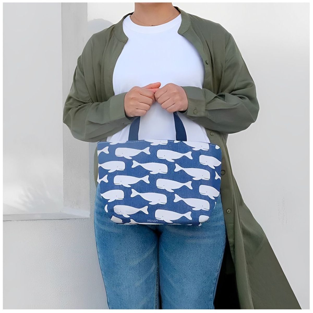 MINARI - Lonchera Térmica de Alimentos Bolso Impermeable Ballena 17L