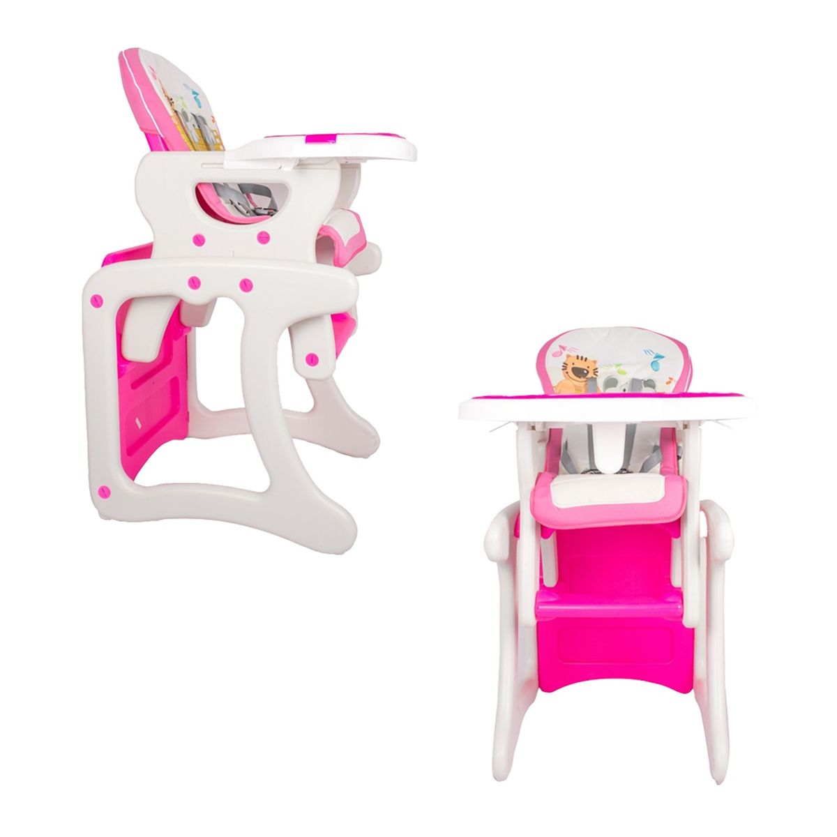 SPORT FITNESS - SILLA DE COMER KINGDOM 3 EN 1 - ROSADO