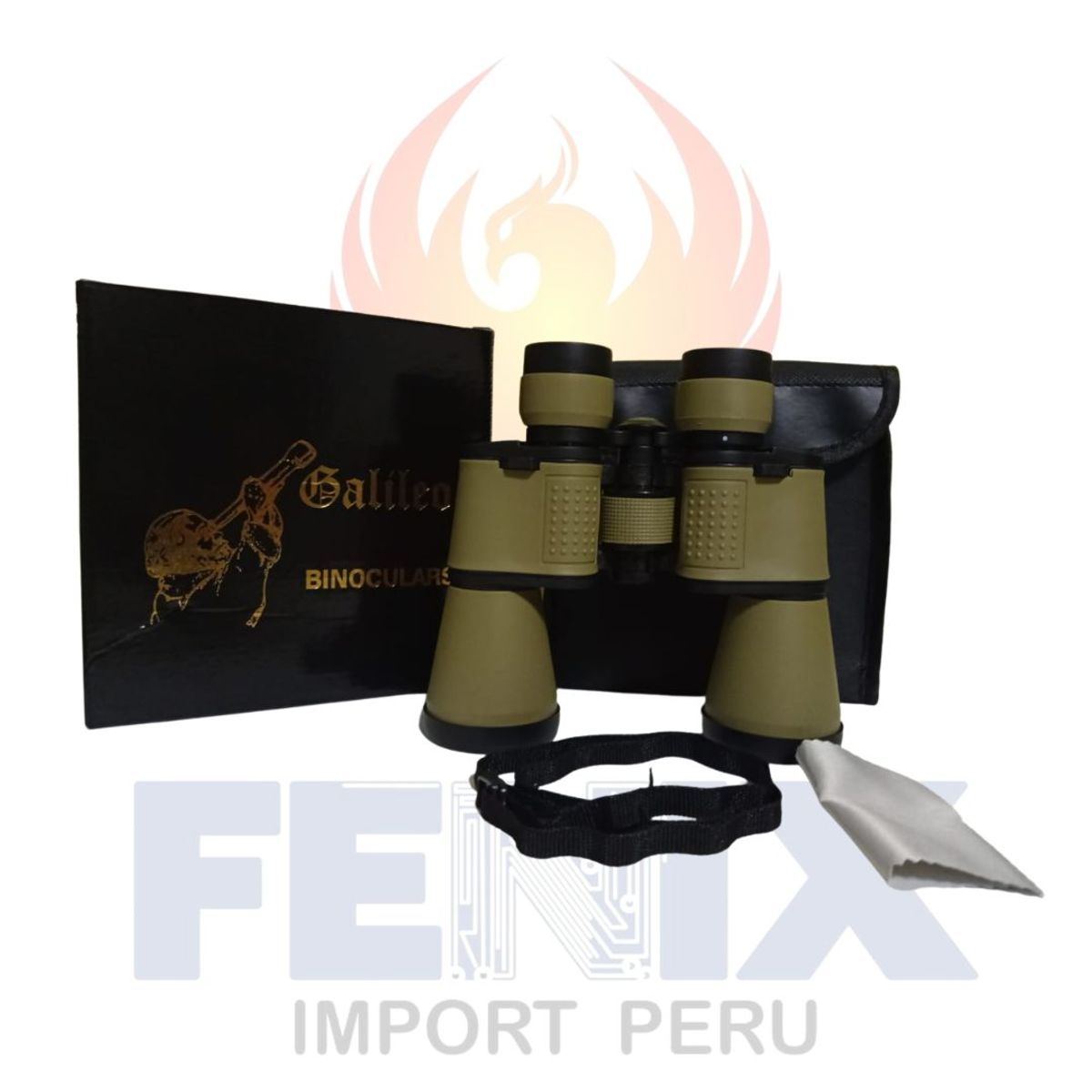 GALILEO - Binoculares Galileo 50x50 Largo Alcance Nitidez Para Camping Beige