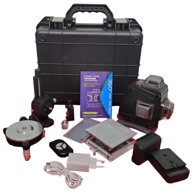 OEM - Nivel Láser Verde 4D 16 Lineas 360° Autonivel Control Remoto