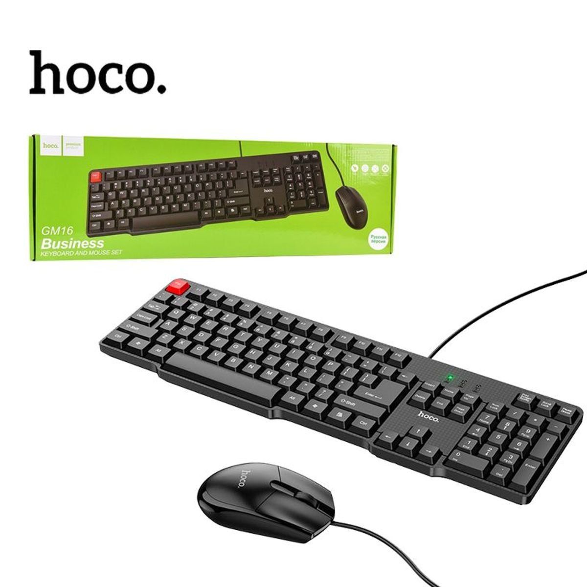 HOCO - Teclado y Mouse color negro Marca Hoco GM16