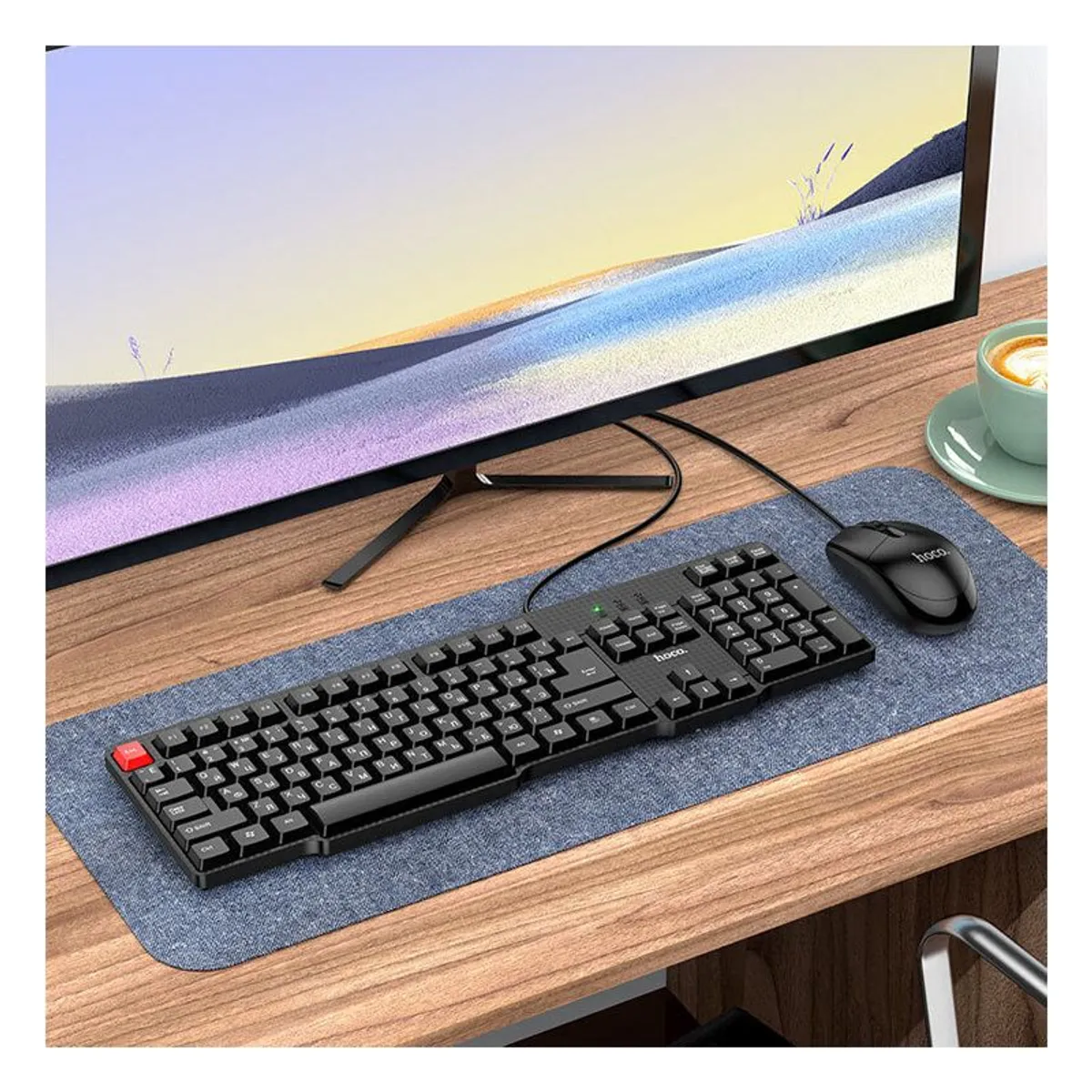 HOCO - Teclado y Mouse color negro Marca Hoco GM16