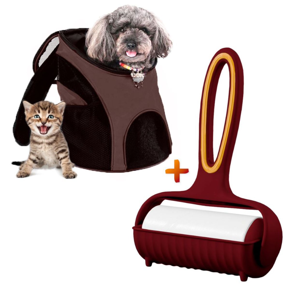 GENERICO - Rodillo Quitapelusa Protector GD Y Mochila Transportadora MR