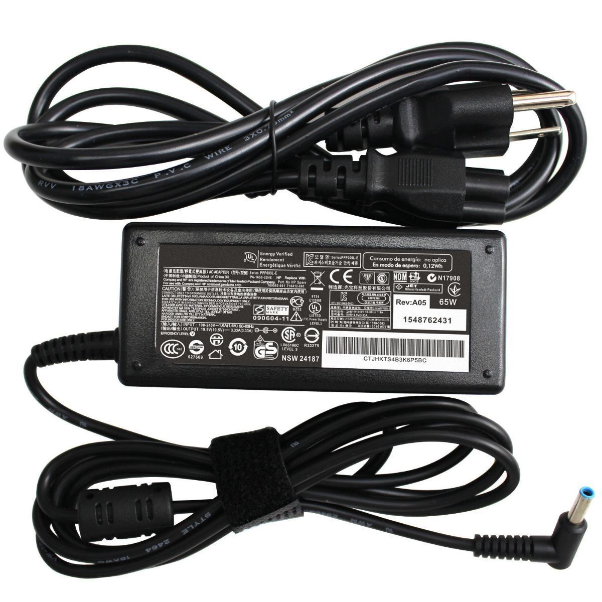 GENERICO - Cargador Hp 19 .5v 3 .33a 65w Punta Celeste Genérico