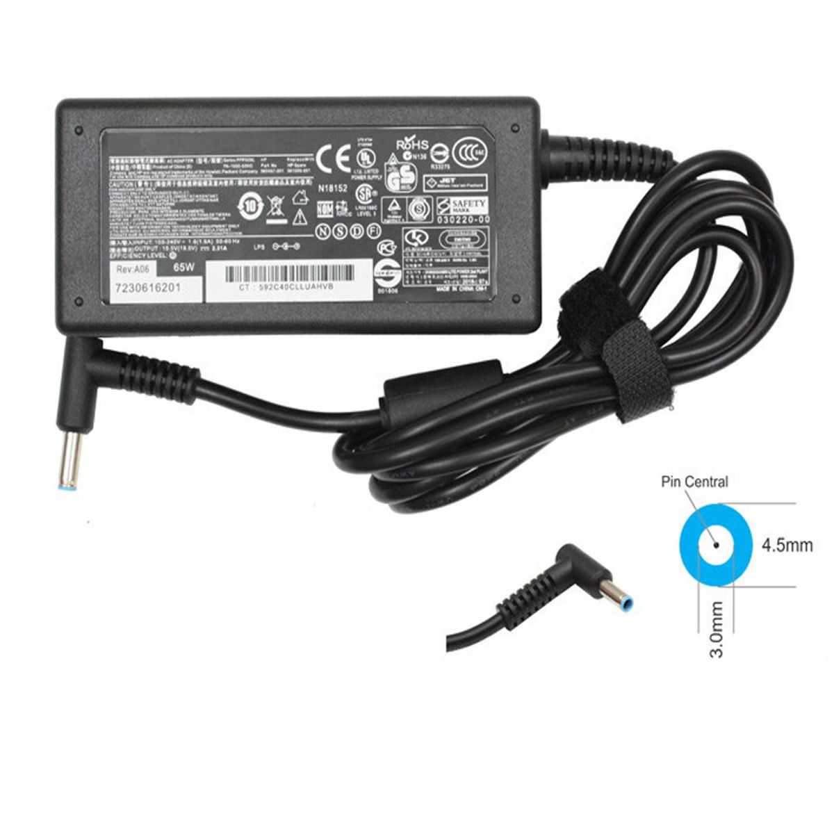 GENERICO - Cargador Hp 19 .5v 3 .33a 65w Punta Celeste Genérico