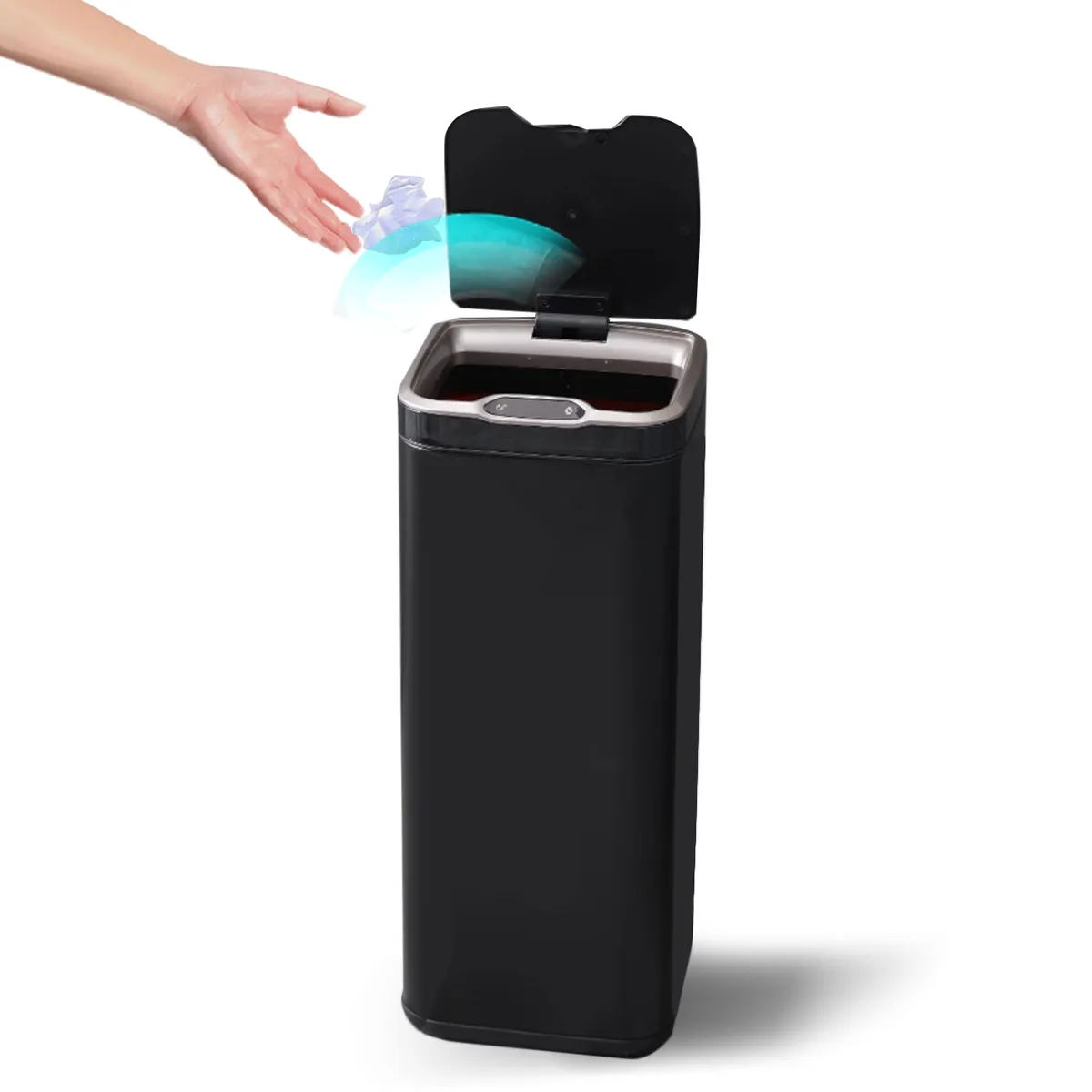 KOTIINI - Basurero sensor acero Kotiini 30L negro