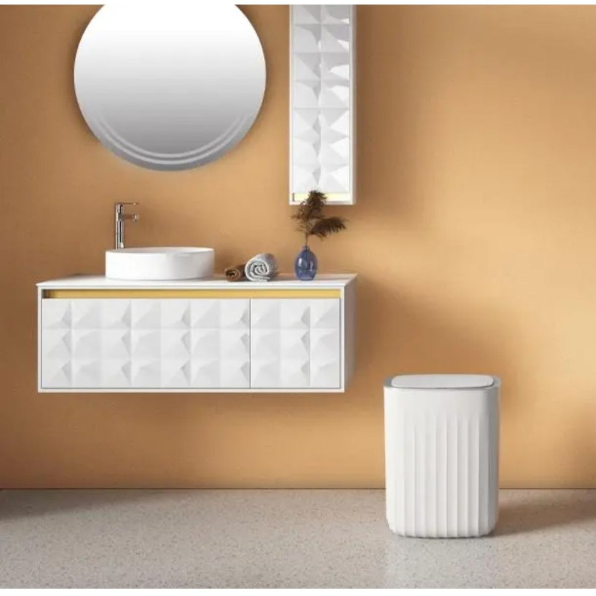 KOTIINI - Basurero sensor ABS Kotiini 12L blanco