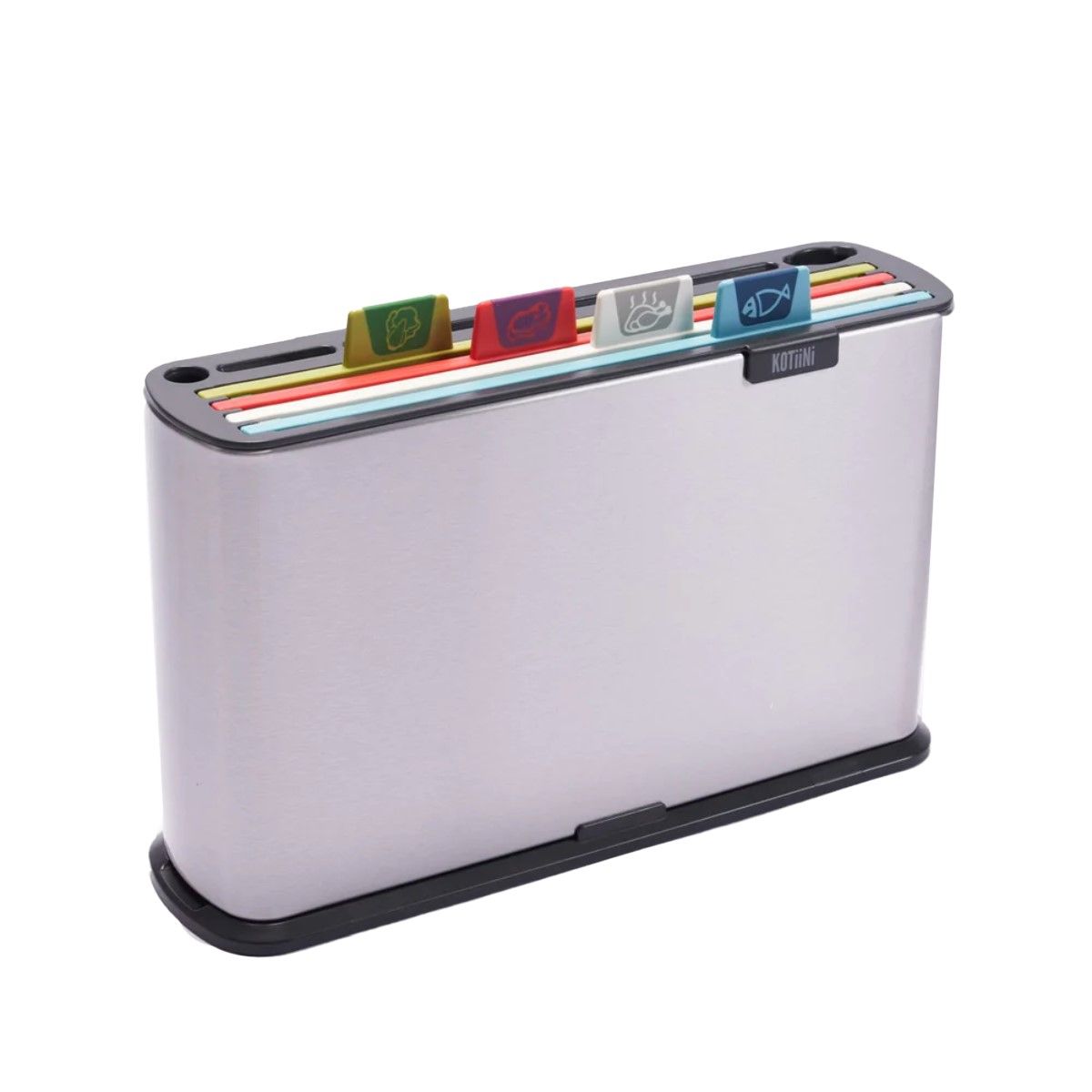 KOTIINI - Set 4 tablas de picar con base y porta cuchillos Kotiini Index Plus