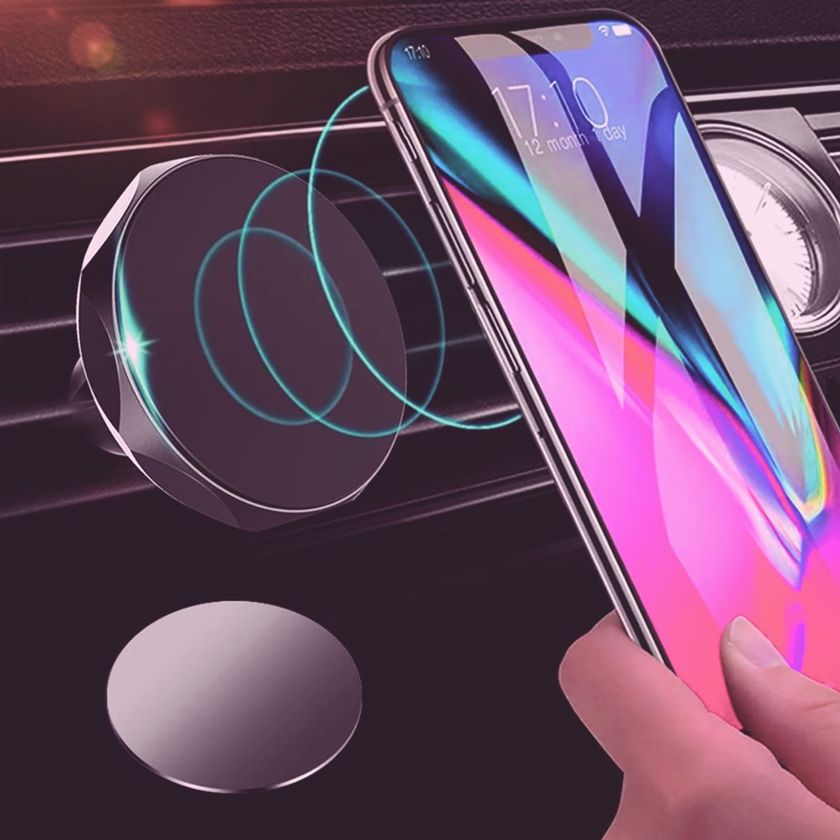 JPSYSTEMS - Holder Magnetico Sujetador para telefonos uso en auto