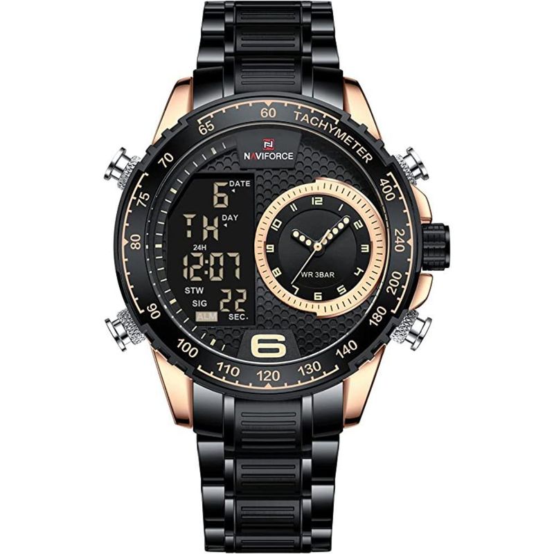 NAVIFORCE - Reloj Naviforce NF9199 Analógico y Digital de Acero_.