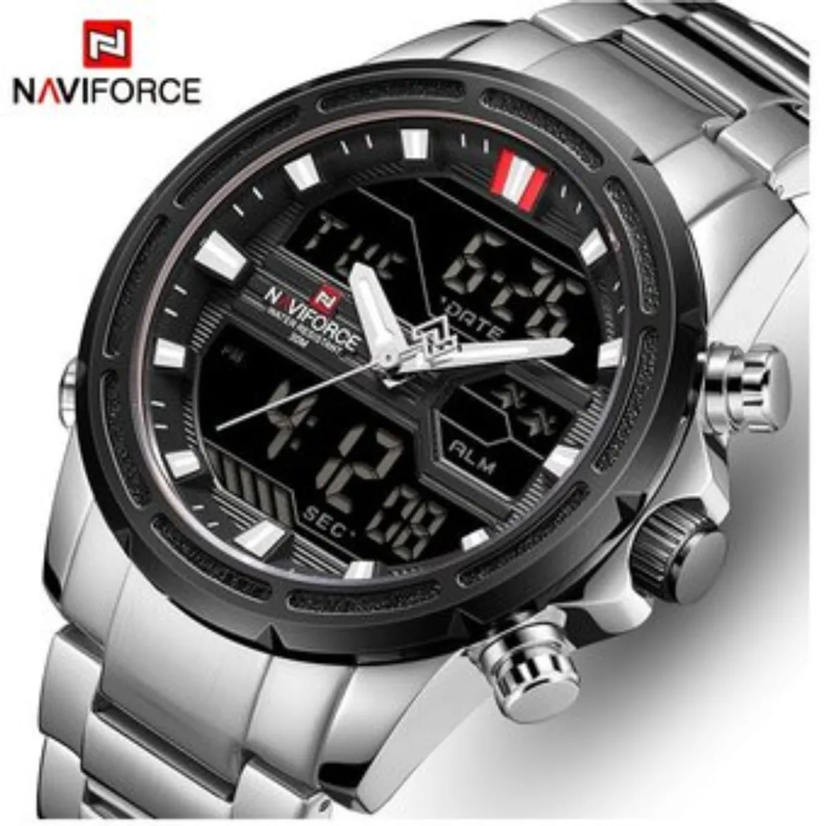 NAVIFORCE - Reloj Naviforce NF9138 Analógico y Digital de Acero