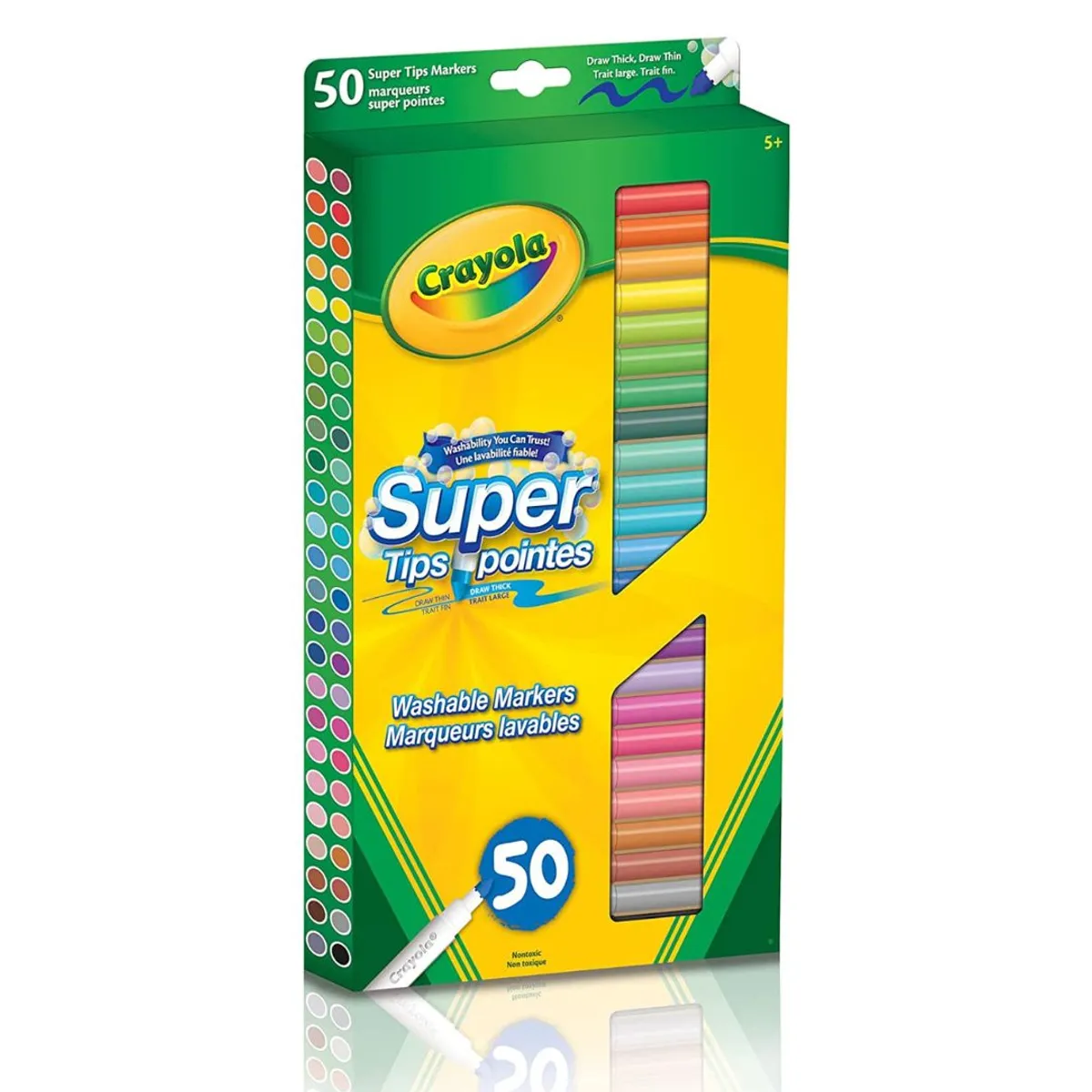 CRAYOLA DOUGH - Marcadores Super Tips Punta Cónica x 50.