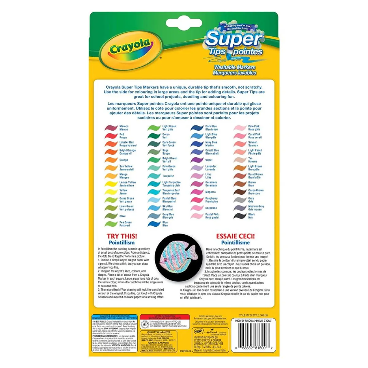 CRAYOLA DOUGH - Marcadores Super Tips Punta Cónica x 50.