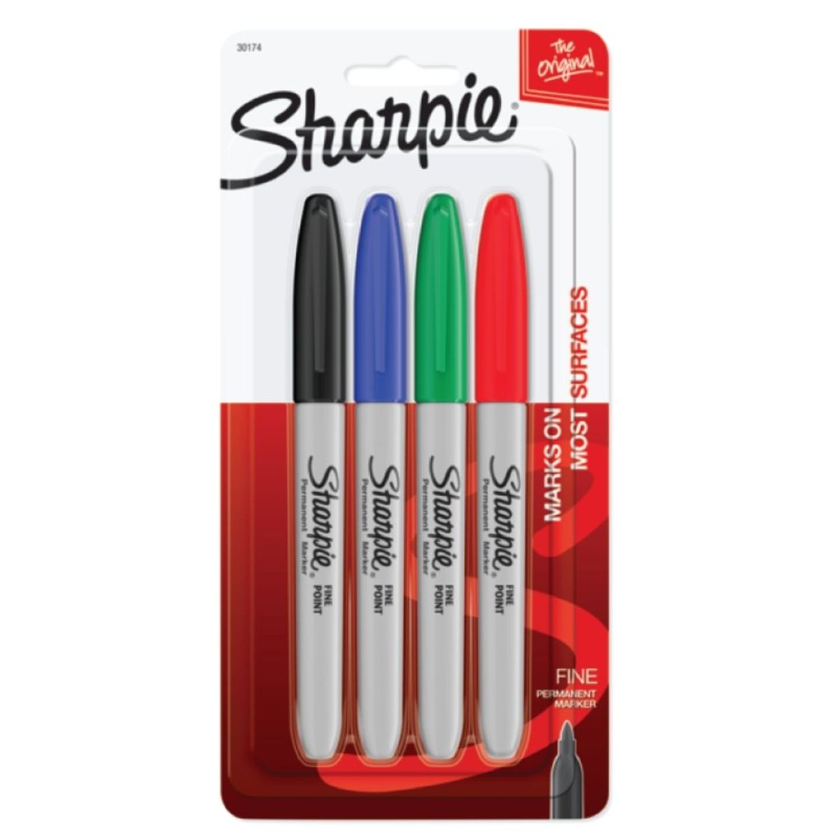SHARPIE - Marcador Permanente Punta Fina X4