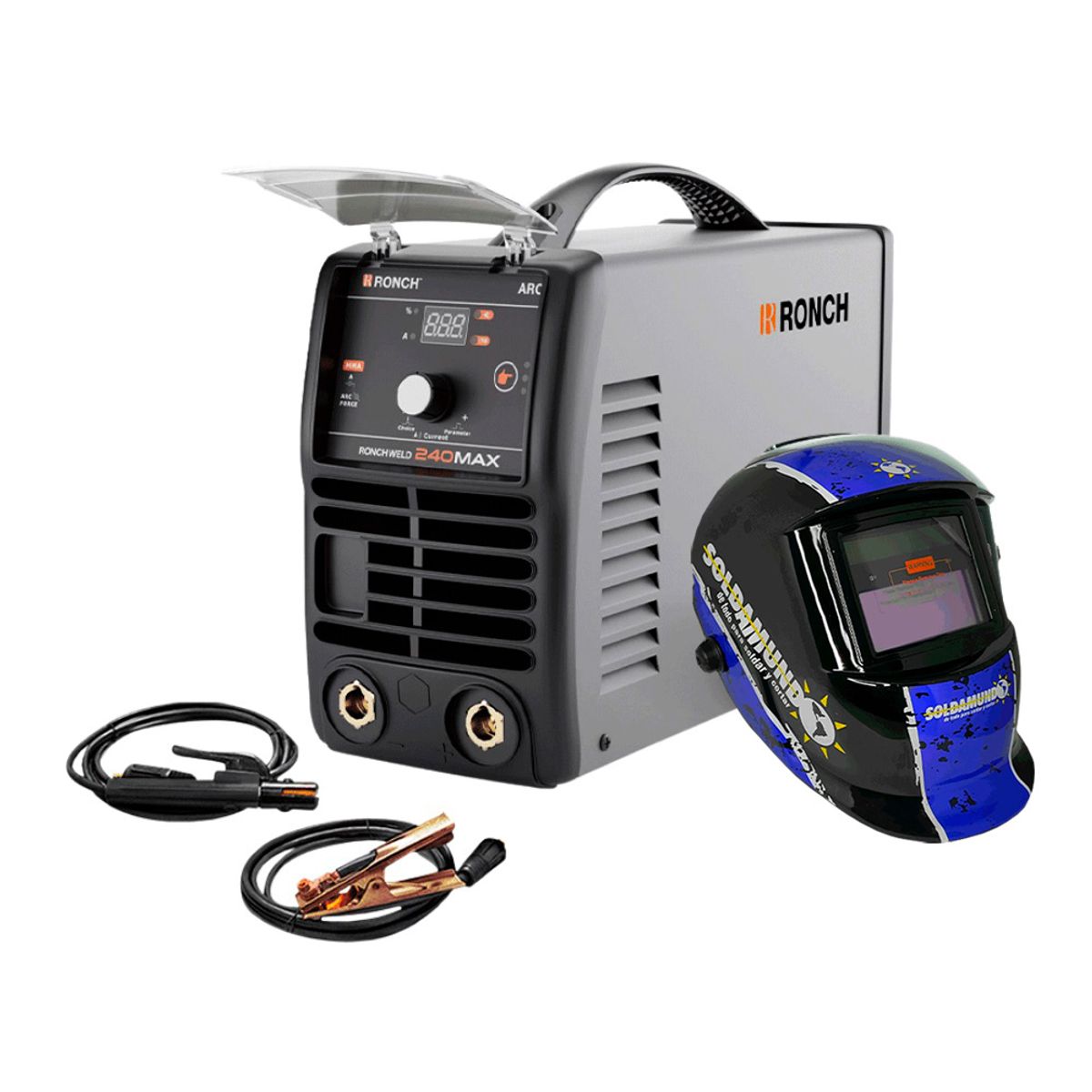 RONCH - Máquina de Soldar 200A Ronch 240MAX con Máscara Fotosensible