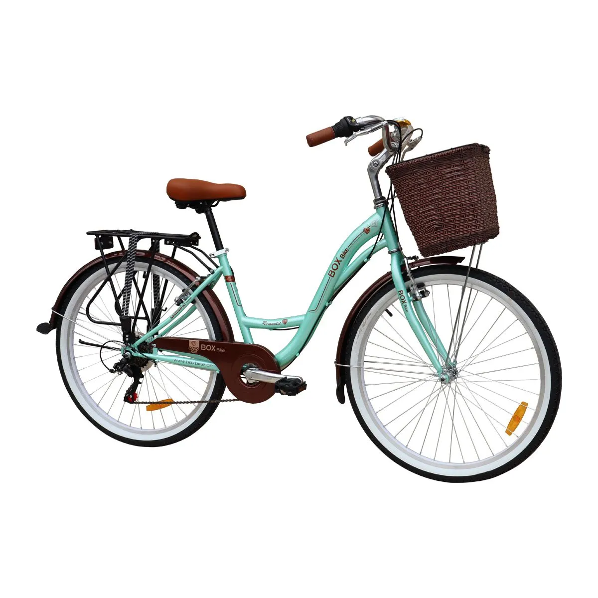 BOX BIKE - Bicicleta Box Vintage Modelo Romántica Aro 26 - Verde