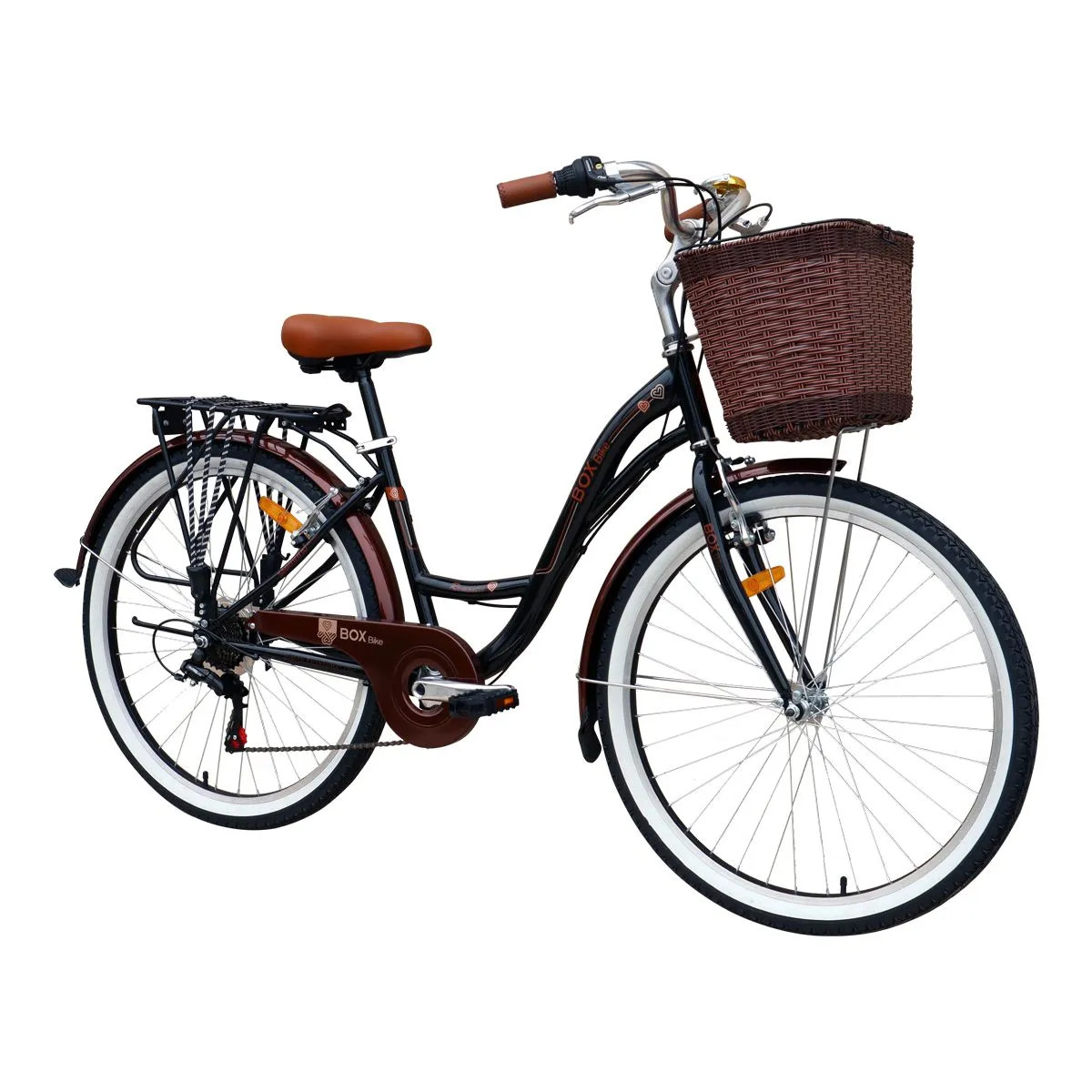 BOX BIKE - Bicicleta Box Vintage Modelo Romántica Aro 26 - Negro