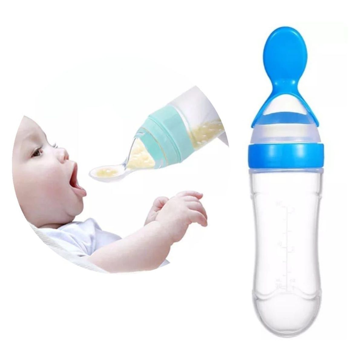 GENERICO - BIBERÓN CUCHARA AZUL