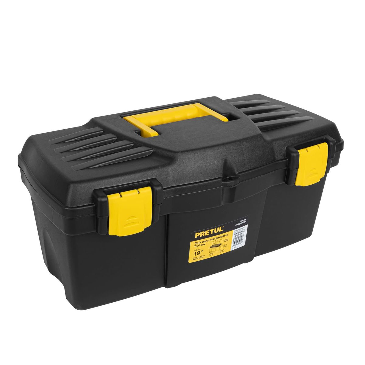 PRETUL - Caja de Herramientas Pretul 19" 20533 - Amarillo / Negro