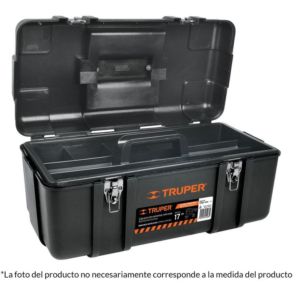 TRUPER - Caja de Herramientas Truper 17" Polipropileno 19656 - Negra
