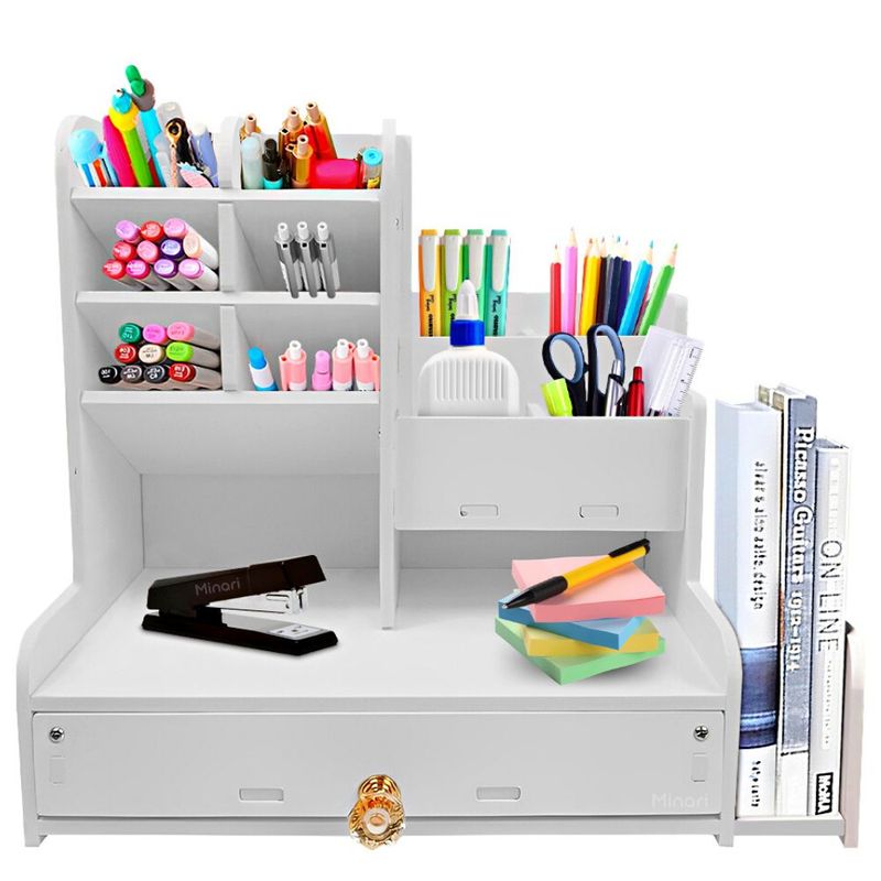 MINARI - Organizador de Escritorio Oficina y Papelería Estante 84L