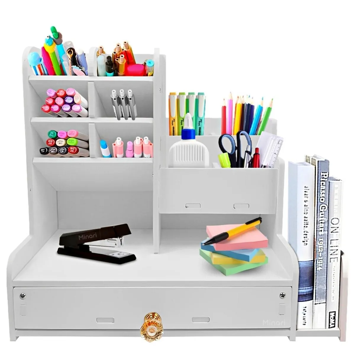 MINARI - Organizador de Escritorio Oficina y Papelería Estante 84L