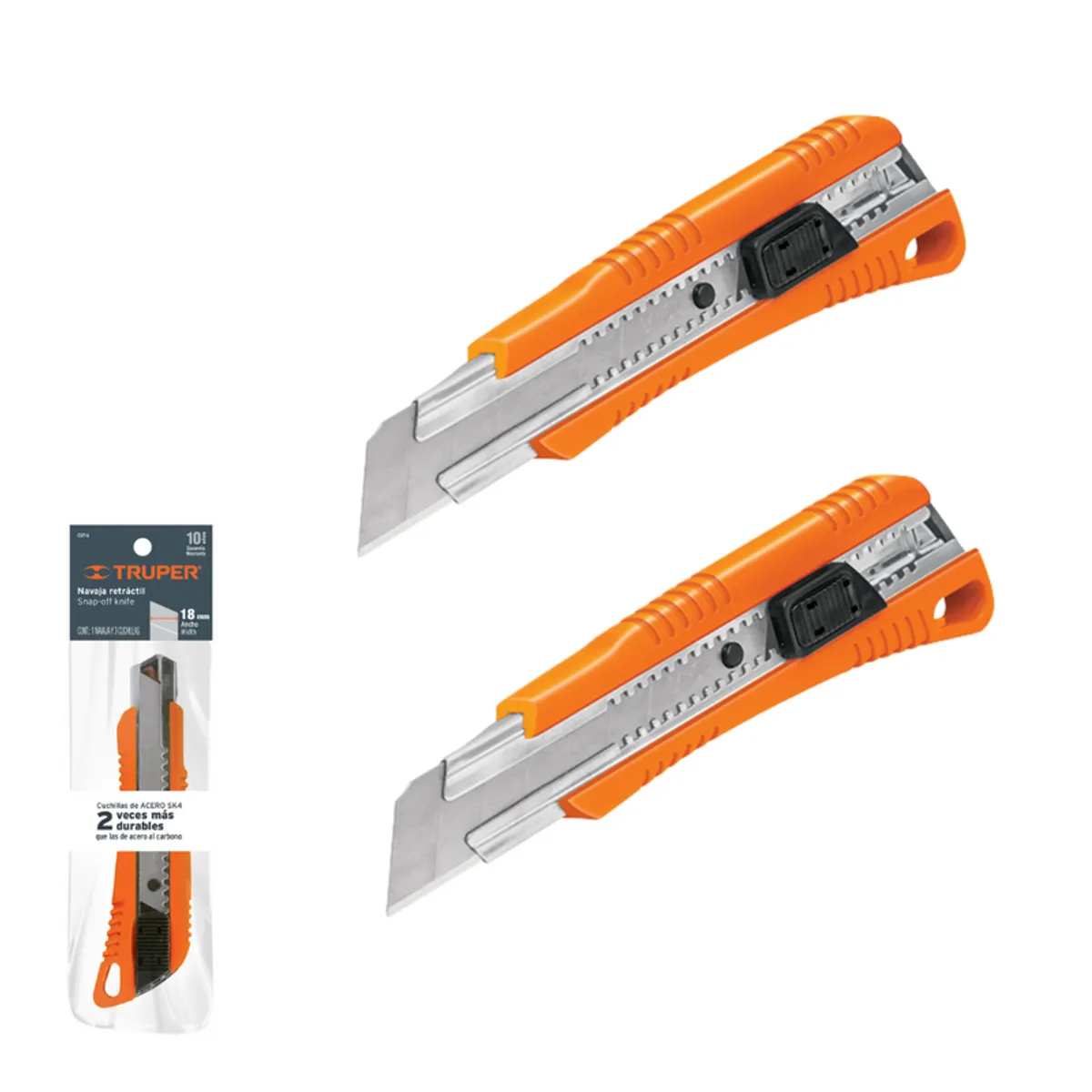 TRUPER - Cutter Cuchilla 18mm Truper Cut-6 Papel Carton